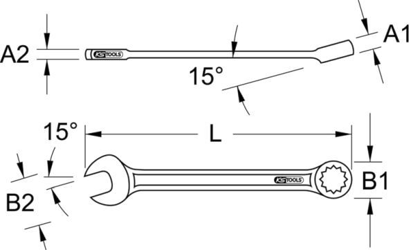 KS TOOLS Kiinto-/rengasavain 517.0607